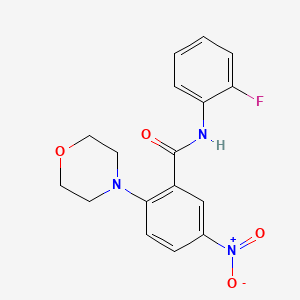 molecular formula C17H16FN3O4 B4396796 N-(2-fluorophenyl)-2-(4-morpholinyl)-5-nitrobenzamide 