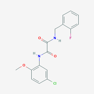 molecular formula C16H14ClFN2O3 B4396837 N-(5-chloro-2-methoxyphenyl)-N'-(2-fluorobenzyl)ethanediamide 