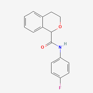 molecular formula C16H14FNO2 B4396873 N-(4-fluorophenyl)-3,4-dihydro-1H-isochromene-1-carboxamide 