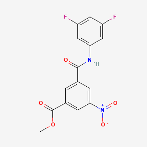molecular formula C15H10F2N2O5 B4396880 Methyl 3-[(3,5-difluorophenyl)carbamoyl]-5-nitrobenzoate 