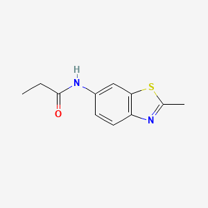 molecular formula C11H12N2OS B4396912 N-(2-methyl-1,3-benzothiazol-6-yl)propanamide 