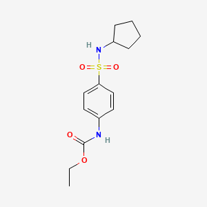 molecular formula C14H20N2O4S B4396920 ethyl N-[4-(cyclopentylsulfamoyl)phenyl]carbamate 