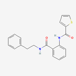 molecular formula C20H18N2O2S B4396933 N-(2-{[(2-phenylethyl)amino]carbonyl}phenyl)-2-thiophenecarboxamide 