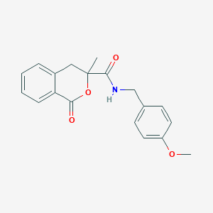 molecular formula C19H19NO4 B4396978 N-(4-methoxybenzyl)-3-methyl-1-oxo-3,4-dihydro-1H-isochromene-3-carboxamide 