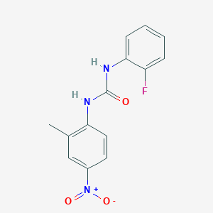molecular formula C14H12FN3O3 B4397001 N-(2-fluorophenyl)-N'-(2-methyl-4-nitrophenyl)urea 