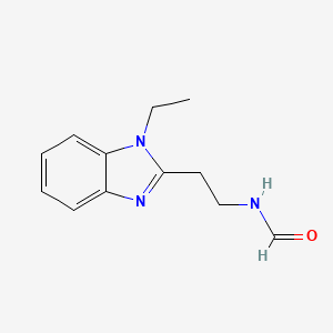 molecular formula C12H15N3O B4397010 N-[2-(1-ethylbenzimidazol-2-yl)ethyl]formamide 