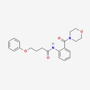 molecular formula C21H24N2O4 B4397054 N-[2-(morpholine-4-carbonyl)phenyl]-4-phenoxybutanamide 