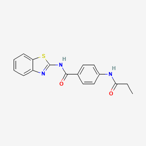 molecular formula C17H15N3O2S B4397073 N-(1,3-benzothiazol-2-yl)-4-(propanoylamino)benzamide 
