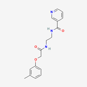 molecular formula C17H19N3O3 B4397105 N-(2-{[2-(3-methylphenoxy)acetyl]amino}ethyl)nicotinamide 