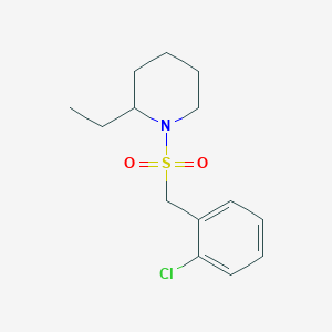 molecular formula C14H20ClNO2S B4397119 1-[(2-chlorobenzyl)sulfonyl]-2-ethylpiperidine 