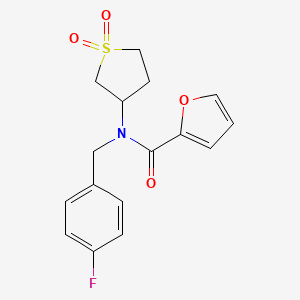 molecular formula C16H16FNO4S B4397146 N-(1,1-dioxidotetrahydrothiophen-3-yl)-N-(4-fluorobenzyl)furan-2-carboxamide 