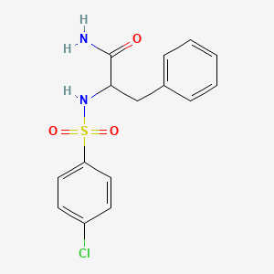 molecular formula C15H15ClN2O3S B4397166 N-[(4-chlorophenyl)sulfonyl]phenylalaninamide 