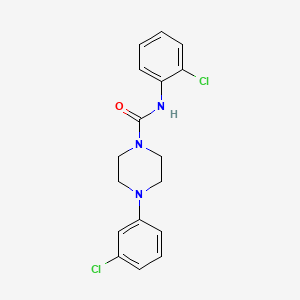 molecular formula C17H17Cl2N3O B4397184 N-(2-chlorophenyl)-4-(3-chlorophenyl)piperazine-1-carboxamide 