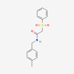 molecular formula C16H17NO3S B4397305 N-(4-methylbenzyl)-2-(phenylsulfonyl)acetamide 