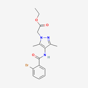 molecular formula C16H18BrN3O3 B4397325 Ethyl 2-[4-[(2-bromobenzoyl)amino]-3,5-dimethylpyrazol-1-yl]acetate 