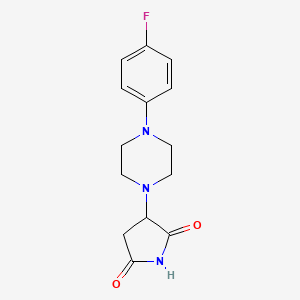 molecular formula C14H16FN3O2 B4397349 3-[4-(4-Fluorophenyl)piperazin-1-yl]pyrrolidine-2,5-dione 