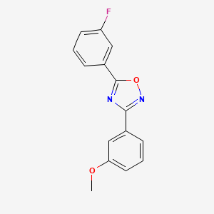 molecular formula C15H11FN2O2 B4397379 5-(3-fluorophenyl)-3-(3-methoxyphenyl)-1,2,4-oxadiazole 