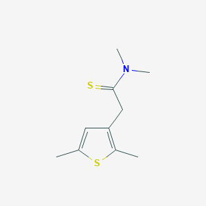 molecular formula C10H15NS2 B043974 2-(2,5-Dimethylthiophen-3-yl)-N,N-dimethylethanethioamide CAS No. 121611-16-3