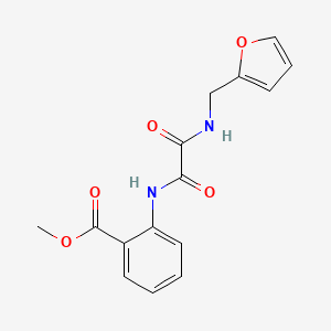 molecular formula C15H14N2O5 B4397434 Methyl 2-[[2-(furan-2-ylmethylamino)-2-oxoacetyl]amino]benzoate 
