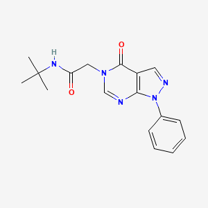 molecular formula C17H19N5O2 B4397436 N-(2-METHYL-2-PROPANYL)-2-(4-OXO-1-PHENYL-1,4-DIHYDRO-5H-PYRAZOLO[3,4-D]PYRIMIDIN-5-YL)ACETAMIDE 