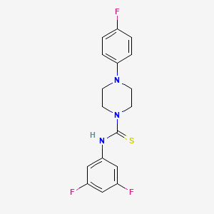 molecular formula C17H16F3N3S B4397444 N-(3,5-difluorophenyl)-4-(4-fluorophenyl)piperazine-1-carbothioamide 