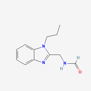 molecular formula C12H15N3O B4397461 N-[(1-propylbenzimidazol-2-yl)methyl]formamide 