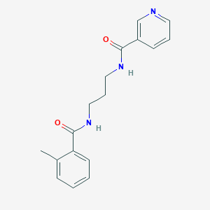 molecular formula C17H19N3O2 B4397561 N-{3-[(2-methylbenzoyl)amino]propyl}nicotinamide 