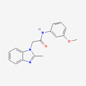 molecular formula C17H17N3O2 B4397629 N-(3-methoxyphenyl)-2-(2-methyl-1H-benzimidazol-1-yl)acetamide 