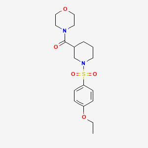 molecular formula C18H26N2O5S B4397683 4-({1-[(4-ethoxyphenyl)sulfonyl]-3-piperidinyl}carbonyl)morpholine 