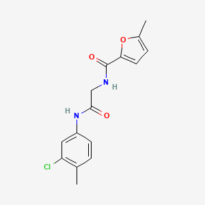 molecular formula C15H15ClN2O3 B4397736 N-[2-(3-chloro-4-methylanilino)-2-oxoethyl]-5-methylfuran-2-carboxamide 