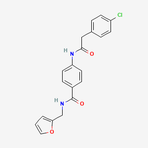 molecular formula C20H17ClN2O3 B4397748 4-{[(4-chlorophenyl)acetyl]amino}-N-(2-furylmethyl)benzamide 