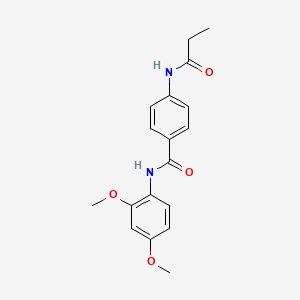 molecular formula C18H20N2O4 B4397771 N-(2,4-dimethoxyphenyl)-4-(propanoylamino)benzamide 