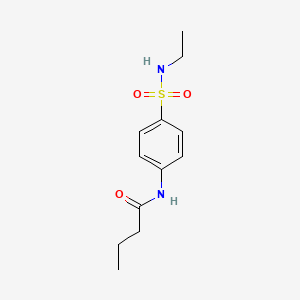 molecular formula C12H18N2O3S B4397806 N-[4-(ethylsulfamoyl)phenyl]butanamide 