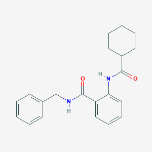 molecular formula C21H24N2O2 B4397847 N-benzyl-2-[(cyclohexylcarbonyl)amino]benzamide 