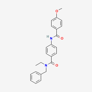 molecular formula C24H24N2O3 B4397888 N-(4-{[benzyl(ethyl)amino]carbonyl}phenyl)-4-methoxybenzamide 