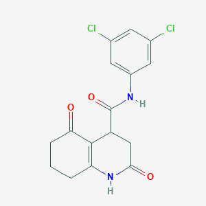 molecular formula C16H14Cl2N2O3 B4397904 N-(3,5-dichlorophenyl)-2,5-dioxo-1,2,3,4,5,6,7,8-octahydro-4-quinolinecarboxamide 