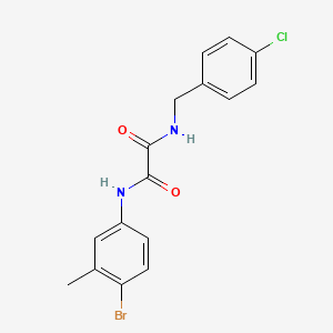 molecular formula C16H14BrClN2O2 B4397954 N'-(4-bromo-3-methylphenyl)-N-[(4-chlorophenyl)methyl]oxamide 