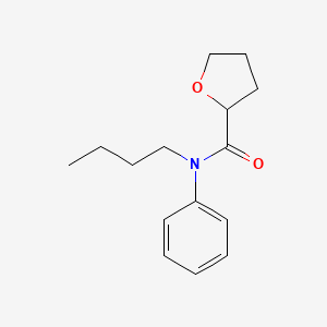 molecular formula C15H21NO2 B4397960 N-butyl-N-phenyltetrahydro-2-furancarboxamide 