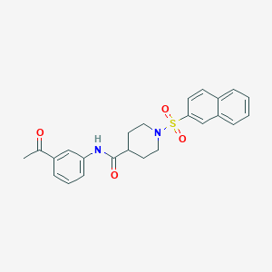molecular formula C24H24N2O4S B4397972 N-(3-acetylphenyl)-1-(2-naphthylsulfonyl)-4-piperidinecarboxamide 
