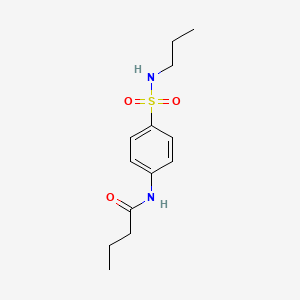 molecular formula C13H20N2O3S B4398014 N-[4-(propylsulfamoyl)phenyl]butanamide 