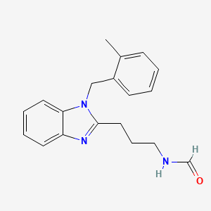 molecular formula C19H21N3O B4398029 N-(3-{1-[(2-METHYLPHENYL)METHYL]-1H-1,3-BENZODIAZOL-2-YL}PROPYL)FORMAMIDE 