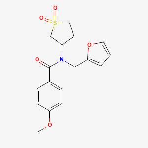 molecular formula C17H19NO5S B4398085 N-(1,1-dioxidotetrahydrothiophen-3-yl)-N-(furan-2-ylmethyl)-4-methoxybenzamide 