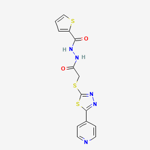 molecular formula C14H11N5O2S3 B4398096 N'~2~-(2-{[5-(4-PYRIDYL)-1,3,4-THIADIAZOL-2-YL]SULFANYL}ACETYL)-2-THIOPHENECARBOHYDRAZIDE 