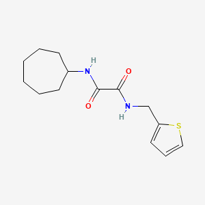 molecular formula C14H20N2O2S B4398108 N'-cycloheptyl-N-(thiophen-2-ylmethyl)oxamide 