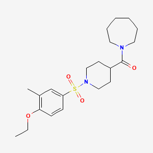 molecular formula C21H32N2O4S B4398135 Azepan-1-yl{1-[(4-ethoxy-3-methylphenyl)sulfonyl]piperidin-4-yl}methanone 
