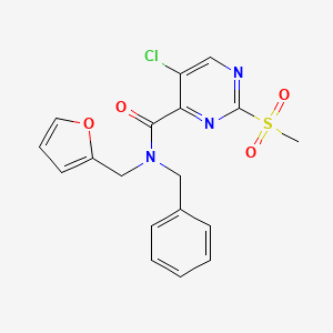 molecular formula C18H16ClN3O4S B4398142 N-BENZYL-5-CHLORO-N-[(FURAN-2-YL)METHYL]-2-METHANESULFONYLPYRIMIDINE-4-CARBOXAMIDE 