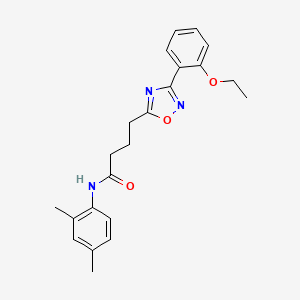 molecular formula C22H25N3O3 B4398341 N-(2,4-dimethylphenyl)-4-[3-(2-ethoxyphenyl)-1,2,4-oxadiazol-5-yl]butanamide 