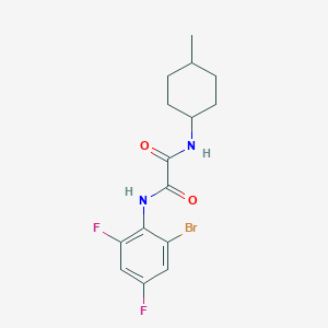 molecular formula C15H17BrF2N2O2 B4398406 N'-(2-bromo-4,6-difluorophenyl)-N-(4-methylcyclohexyl)oxamide 