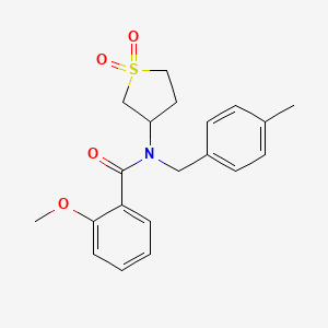 molecular formula C20H23NO4S B4398479 N-(1,1-dioxidotetrahydro-3-thienyl)-2-methoxy-N-(4-methylbenzyl)benzamide 