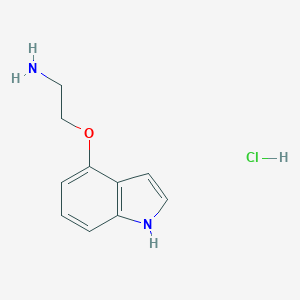 molecular formula C10H13ClN2O B043985 2-((1H-Indol-4-yl)oxy)ethanamine hydrochloride CAS No. 91374-26-4